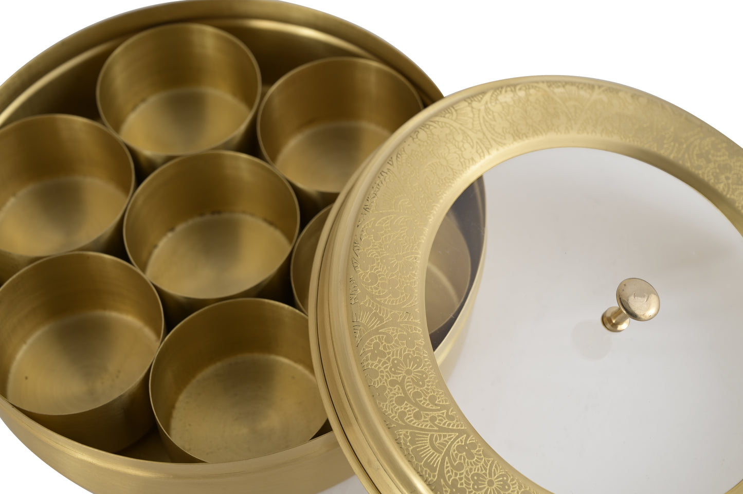 Spice Box Acralic Brass
