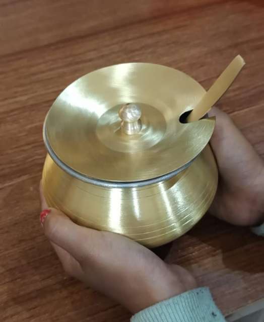 Brass ghee pot | traditional brass ghee containers