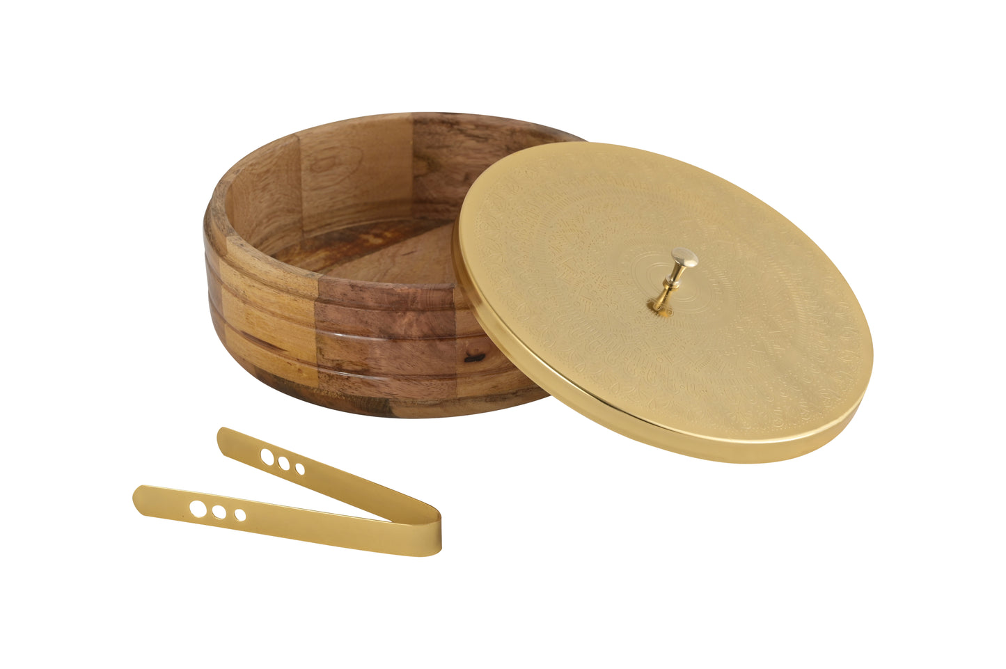 Wooden Chapati Box - Rangoli