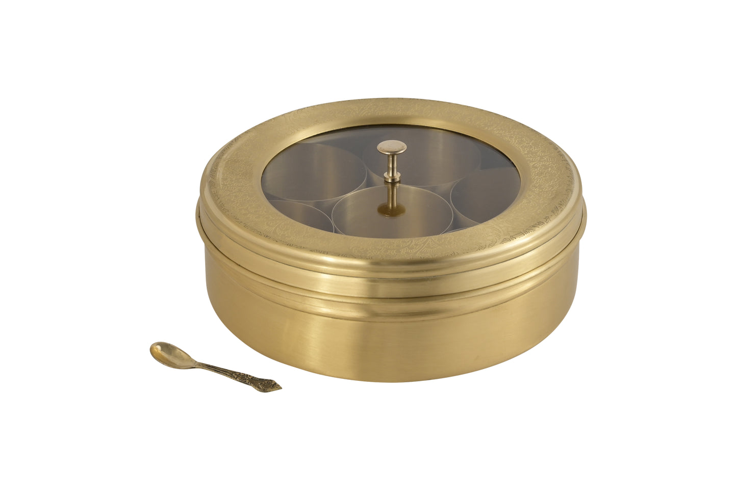 Spice Box Acralic Brass