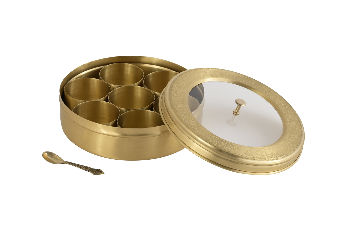 Spice Box Acralic Brass