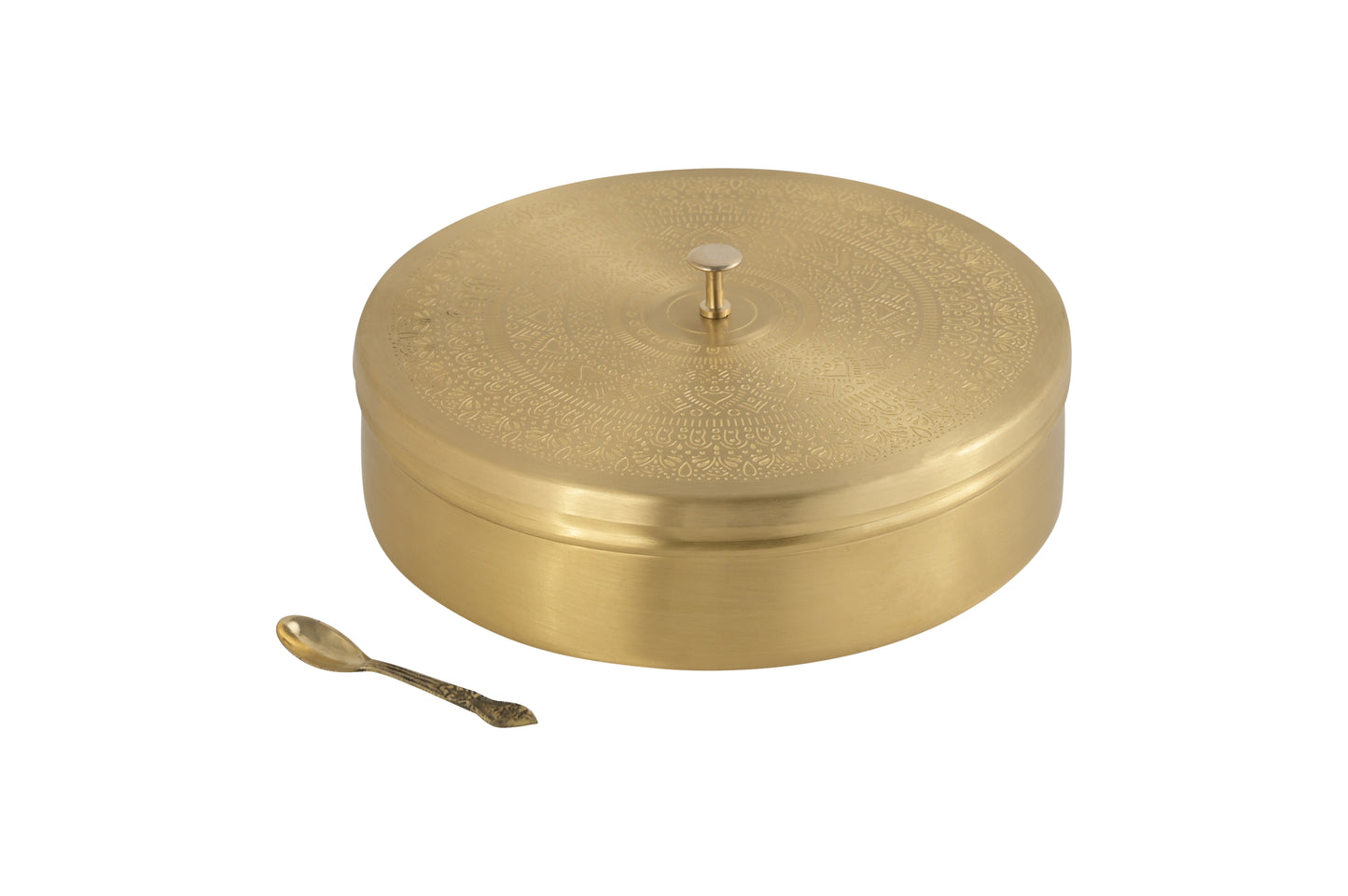 Brass Spice Box - Rangoli