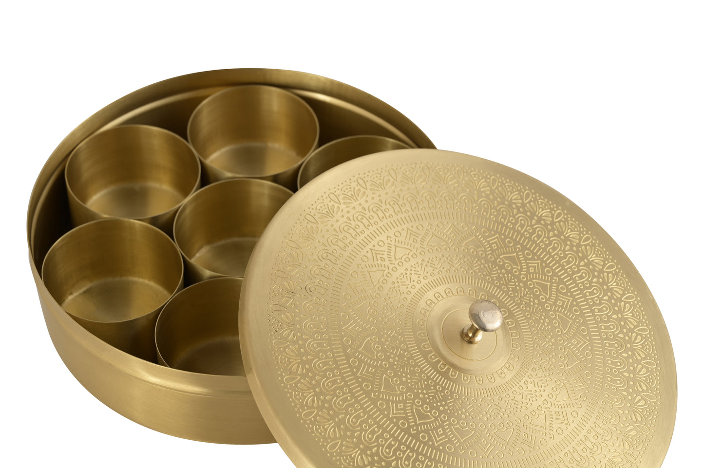 Brass Spice Box - Rangoli